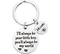 HZJ-AIGO Mother's Day Gift from Son,Gifts for Mum,I'll Always Be Your Little Boy,You'll Always Be My World Keyring,Mum Gifts,Mum Birthday Gifts,Mum Christmas Gifts