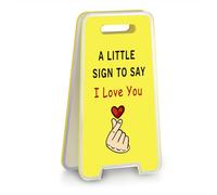 HZJ-AIGO Valentines Gifts for Him Her A Little Sign To Say I Love You Aniversary Gifts for Her Boyfriend Gifts Stocking Fillers Women Christmas Gifts Birthday Gifts for Girlfriend Wife Mum (Yellow)