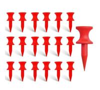 hzkais 100 PCS Golf Tees Plastic 30MM Small Red Golf Tees Durable Winter Golf Tees Small Castle Tees Sustainable Strong and Brightly Coloured