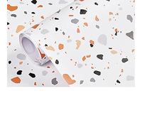 HZLGFX 23.6"x236.2"Terrazzo Wallpaper, Marble Contact Paper Wallpaper, Peel and Stick Matte Wallpaper, Removable Self Adhesive Wall paper, for Kitchen Island Cabinets Vanity,A2