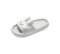 HZling Home Slippers for Women Cozy Cartoon Rabbit Indoor Slippers for Couples Grey