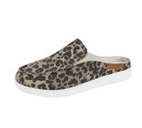HZling House Slippers Fashion Newspaper Print Slip On Mule Slippers Breathable Flat Sandals for Summer Indoor Outdoor Casual Comfort
