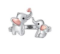 HZling Ring Kind And Child Elephant Ring Design Opening Adjustable Hug Rings240