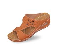 HZling Slippers Summer Women's Slippers Open Toe Fish Mouth Casual Footwear for Everyday Use Perfectly Paired with Jeans Brown