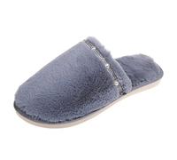HZling Slippers Womens Women's Fireside Shearling Indoor/Outdoor Scuff Slipper with Wide Widths Grey