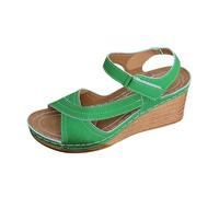 HZling Summer Sandals Platform Sandals Slip On Open Toe Casual Summer Heel Shoes Comfortable Walking Outdoor Beach Footwear