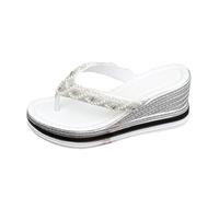 HZling Summer Sandals Women European And America Plus Size Solid Color Summer Item Round Head Thick Bottom Fashionable Hollow Out Wearing Herringbone Style Sandals For Women