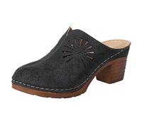 HZling Summer Sandals Women's Hollow Out Large High Heeled Thick Soled Comfortable Casual Sandals