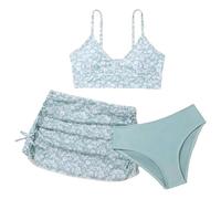 HZling Swimming Costume High Performance Training Swimsuit for Girls Cute Triangle Bathing for Swim Practice and Lessons Light Green