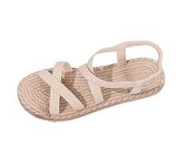 HZling Womans Sandals Ultimate Women's Sandals For Everyday Wear And Beach Stylish Open Toe Design With Elastic Bands For Comfort Perfect Flat Slip On Footwear Summer Outings