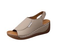 HZling Women Sandals Summer Slide Sandals Platform Heel Beach Slippers Solid Color Slip On Thong Flip Flops Comfortable Casual Footwear
