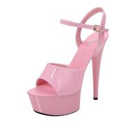 HZling Womens Sandles High Heels Stiletto Sexy Solid Color Platform 15cm High Heel Sandals For Women Summer