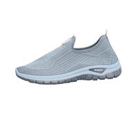 HZling Womens Summer Shoes Summer Shoes for The Elderly Breathable Mesh Women's Hollow Casual Elderly Walking Grey