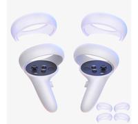 Hzlucki Halo Silicone Controller Cover Compatible with Oculus Meta Quest 2 Controller, Soft Silicone Grips Cover, Anti-Bumping Silicone Ring Cover with Protection, 2Pair / White