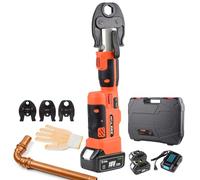 HZLZRZ Pro Press Tool with 1/2", 3/4", 1"Pro Press Copper Crimper Tool with 12-Ton Hydraulic Power, Apply US Standard Copper Pipe or Stainless Steel Tube, Suitable for Plumber