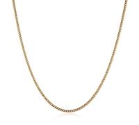 HZMAN 3.5mm Cuban Chain for Men Stainless Steel Men's Gold Chain Diamond Cut Hip Hop Link Chains Necklace 16-30 Inch (18in)