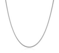 HZMAN 3.5mm Cuban Chain for Men Stainless Steel Men's Silver Chain Diamond Cut Hip Hop Link Chains Necklace 16-30 Inch (20in)