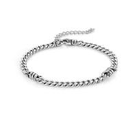 HZMAN 5mm Barbed Cuban Bracelets for Women Men Stainless Steel Gothic Thorns Bracelet, Punk Jewelry 7.5In-8.5In