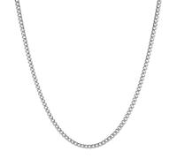 HZMAN 5mm Cuban Chain for Men Stainless Steel Men's Silver Chain Diamond Cut Hip Hop Link Chains Necklace 16-30 Inch (26in)