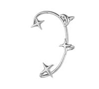 HZMAN Adjustable Elf Ear Cuff Earring for Women Stainless Steel No Piercing Ear Wrap Clip On Earrings Jewelry Gift, Left, Stainless Steel, No Gemstone