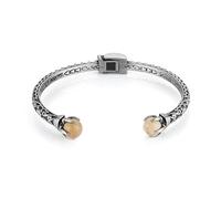 HZMAN Dragon Claw Tiger’s Eye Stainless Steel Cuff Bracelet for Men Women - Non-Adjustable Open Bangle, Symbolic Strength Jewelry Gift, L, no gemstone