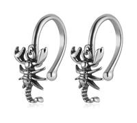 HZMAN Fake Lip Ring for Women Stainless Steel Non Piercing Labret Piercing Halloween Jewelry, Stainless Steel, no gemstone