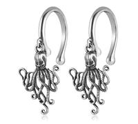 HZMAN Octopus Dangle Fake Lip Ring for Women Stainless Steel Non Piercing Labret Piercing Halloween Jewelry
