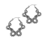 HZMAN Octopus Tentacle/Snakes Earrings for Men Women Stainless Steel Retro Gothic Punk Piercing Intricate Hoop Earring Jewelry Gift, Stainless Steel, No Gemstone