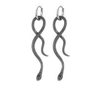 HZMAN Retro Snake Earring for Men Women Stainless Steel Gothic Punk Animal Snake Hoop Earrings Biker Party Jewelry Gift, Stainless Steel, No Gemstone