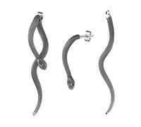 HZMAN Retro Snake Earrings for Women Stainless Steel Gothic Punk Snake Stud Earring Biker Party Jewelry Gift, Stainless Steel, No Gemstone