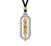 HZMAN Rotating Exorcism Necklace For Anti-Stress Anxiety, Tibetan Buddhist Demon Slaying Pestle Necklace