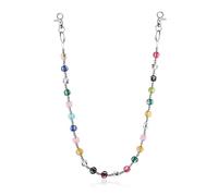 HZMAN Silver Stainless Steel Pants Chain, Hip Hop Punk Goth Wallet Chain for Jeans, Multi-Use Pocket Key Chain, Accessories for Men Women（21.5In）