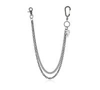 HZMAN Silver Stainless Steel Pants Chain, Hip Hop Punk Goth Wallet Chain for Jeans, Multi-Use Pocket Key Chain, Accessories for Men Women （21.7In American Eagle）