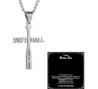 HZMAN Softball Gift for Son Bible Verse PHILIPPIANS 4:13 I CAN DO ALL THINGS Stainless Steel Cross Necklace, Stainless Steel, No Gemstone