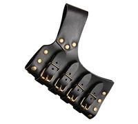 HZMAN Viking Leather Sword Frog LARP Renaissance Costume Accessory Rapier Knight Sword Holster (Black)