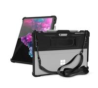 HZmeris Rugged Protective Case for Microsoft Surface Pro 11/10/9 - Shockproof Heavy Duty Cover with Hand Strap & Shoulder Strap, 13-inch, Compatible with Keyboard, Black