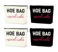 HZMLYDJ 4 PCS Funny Gifts for Women Makeup Bag, Birthday Fun Hostess Gift for Women Girls Friends Cosmetic Bags Gag Gifts Girls Weekend Overnight Makeup Funny Travel Pouch, Black White, Multicolor