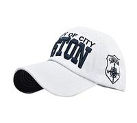 HZMM Boston Property of the City Embroidered Cap Classic Casual Vintage Baseball Caps Casual Outdoor Sports Cap Retro Old Dad Cap Summer Cap Vintage Baseball Cap, White, One Size