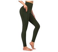 HZMM Camouflage Print Yoga Leggings for Women Athletic Yoga Running Sports Pants with Pockets Women's Plain Fitness Workout Tight Trousers