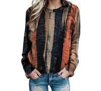 HZMM Casual Sweatshirt for Womens Winter Long Sleeve Crewneck Pullover T Shirt Fashion Printed Female Jumper Blouse Streetwear Plus Size(#01-09, L)
