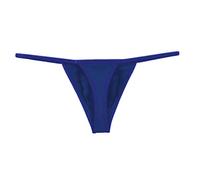 HZMM Men's Sexy Mesh Boxer Briefs Shorts Hipsters Trunk Underwear Briefs Thong G-String Back Underpants Waist Low Mens Open Underwear Stretchy Soft Dark Blue, M