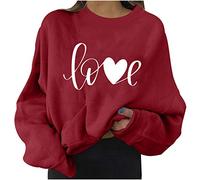 HZMM Plain Round Collar Tunic Top Fashion Long Sleeve LOVE Letter Print Sweatshirt Winter Women Warm Streetwear Blouse Plus Size 3XL