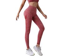 HZMM Scrunch Yoga Pants Women Fashion Exercise Peach Hip Fitness Pants Hip Lifting Yoga Pants Women's Bottom Tights Spandex Yoga Pants for Women (Red, S)