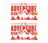 Hzoibyze 2 Pieces Car Sticker Decorative Decal Creative Body Decoration Sticker PETG Mountain Pattern Applicable to SUV Truck Trips, Red