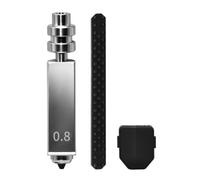Hzoibyze 3D Printer Nozzle Kit Extruder Tip Hotend Nozzle Replacement Set With Reliable Metal Construction With Black Silicone Sleeve And Brush Strip Suitable for 3D Printer Prints And Upkeep, 0.8mm
