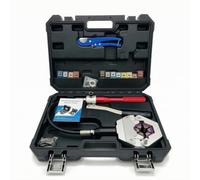 Hzoibyze Automotive Air Conditioning Hose Crimper Manual Hydraulic Tool Kit Crimping Tool Crimping Head Lever Handles Aluminum Alloy Hard Shell Case Suitable, 7842L