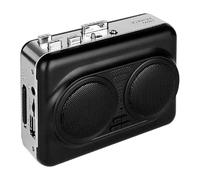 Hzoibyze Cassette Recorder, Cassette-to-MP3 Converter, USB Stereo Speakers for The Shop, Black