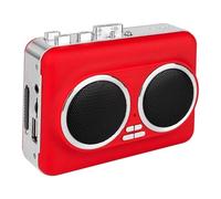 Hzoibyze Cassette Recorder, Cassette-to-MP3 Converter, USB Stereo Speakers for The Shop, Red