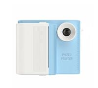 Hzoibyze Children Instant Camera with Print Output Innovation Easy Controls Built-In Screen Suitable for School Projects Trips, Blue
