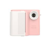 Hzoibyze Children Instant Camera with Print Output Innovation Easy Controls Built-In Screen Suitable for School Projects Trips, Pink